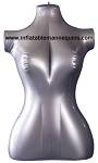 Inflatable Female Torso, Mid-Size Silver