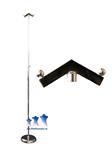 MS14T - Tall Chrome Adjustable Double Hook Stan...