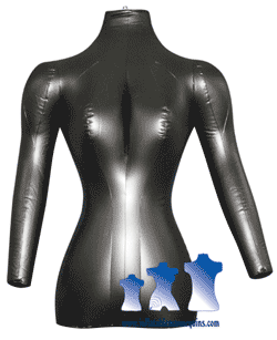 Inflatable Female Torso with Arms, Black