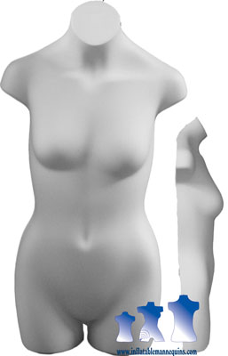 Teenage Girl  3/4 Form - Hard Plastic, White, Black or Fleshtone
