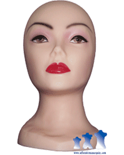 Female Mannequin Head with Face