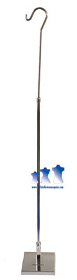 MS10ST - Tall Chrome Adjustable Hook Stand w/ 8" Square Base